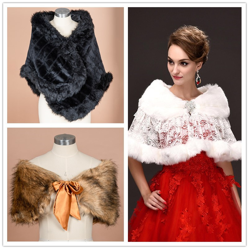 Stole Wedding Shawl - Moda Wszystkie style Ślubne sztuczne futro