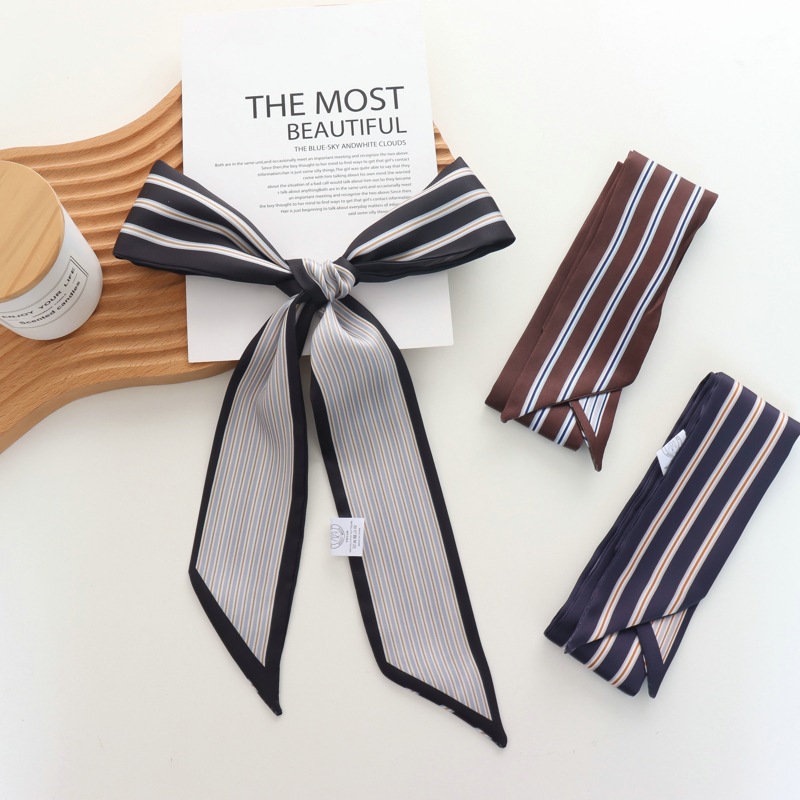 Silk Tie Striped - 2025 nowe paski mały jedwabny szalik