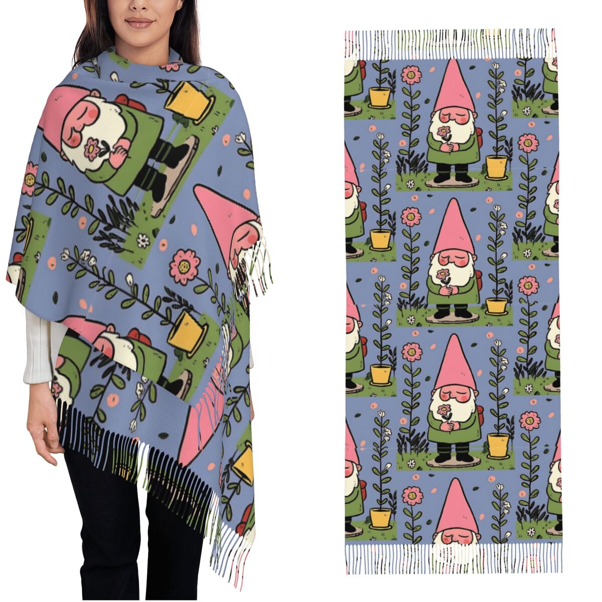Pashmina Wrap Large - Mityczne szale i narzutki z motywem