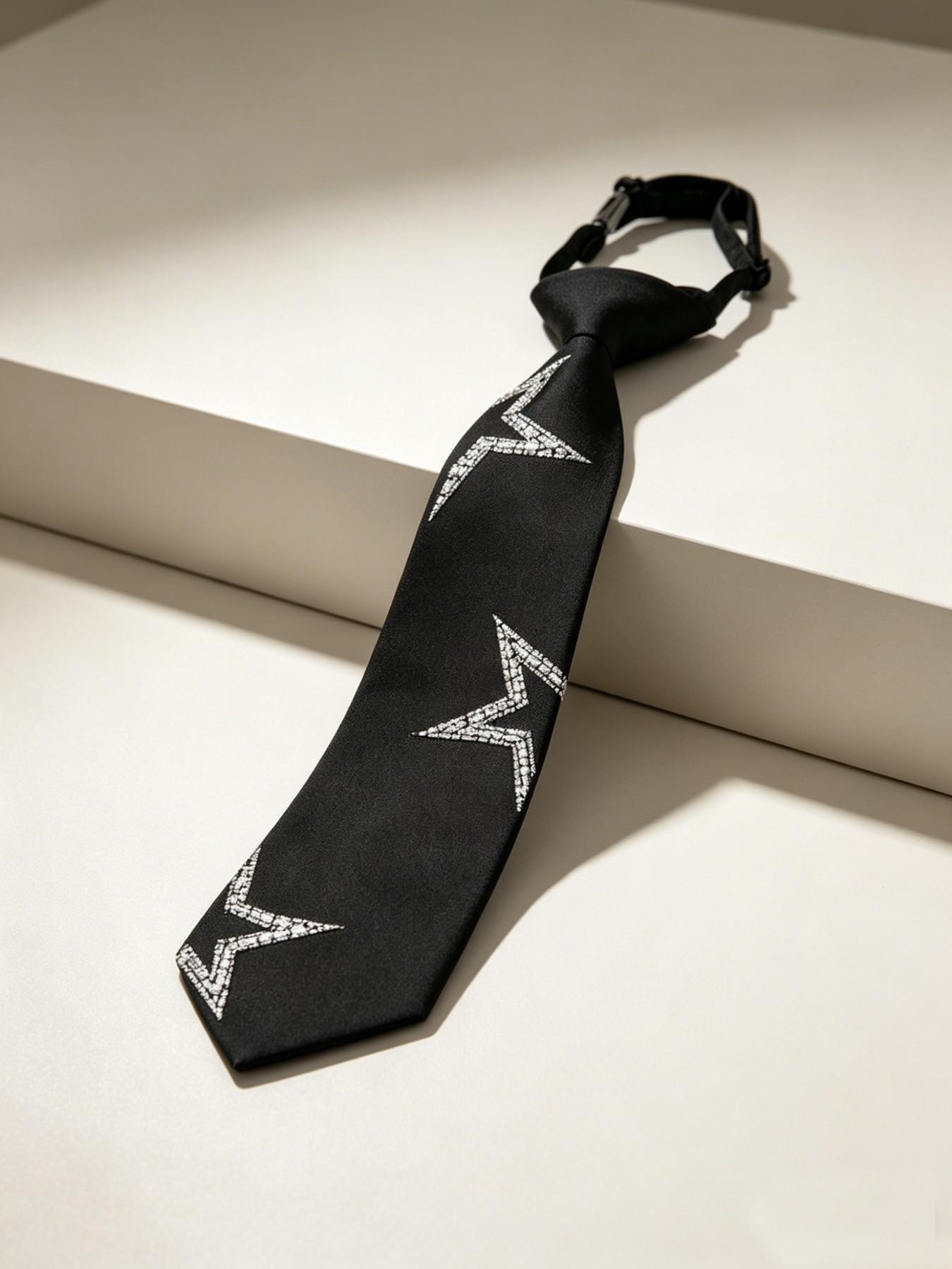 Bow Tie Pre Tied - Gotowa krawatka z cekinami w kształcie