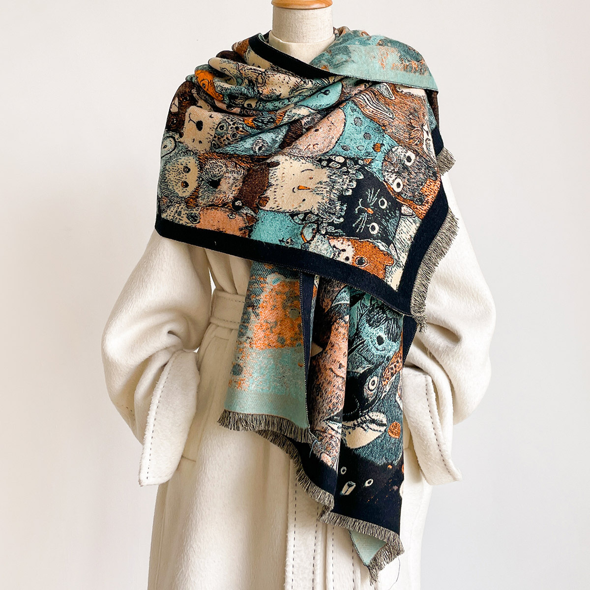 Damski szalik z imitacji kaszm – Pashmina Wrap Large recenzja i cena