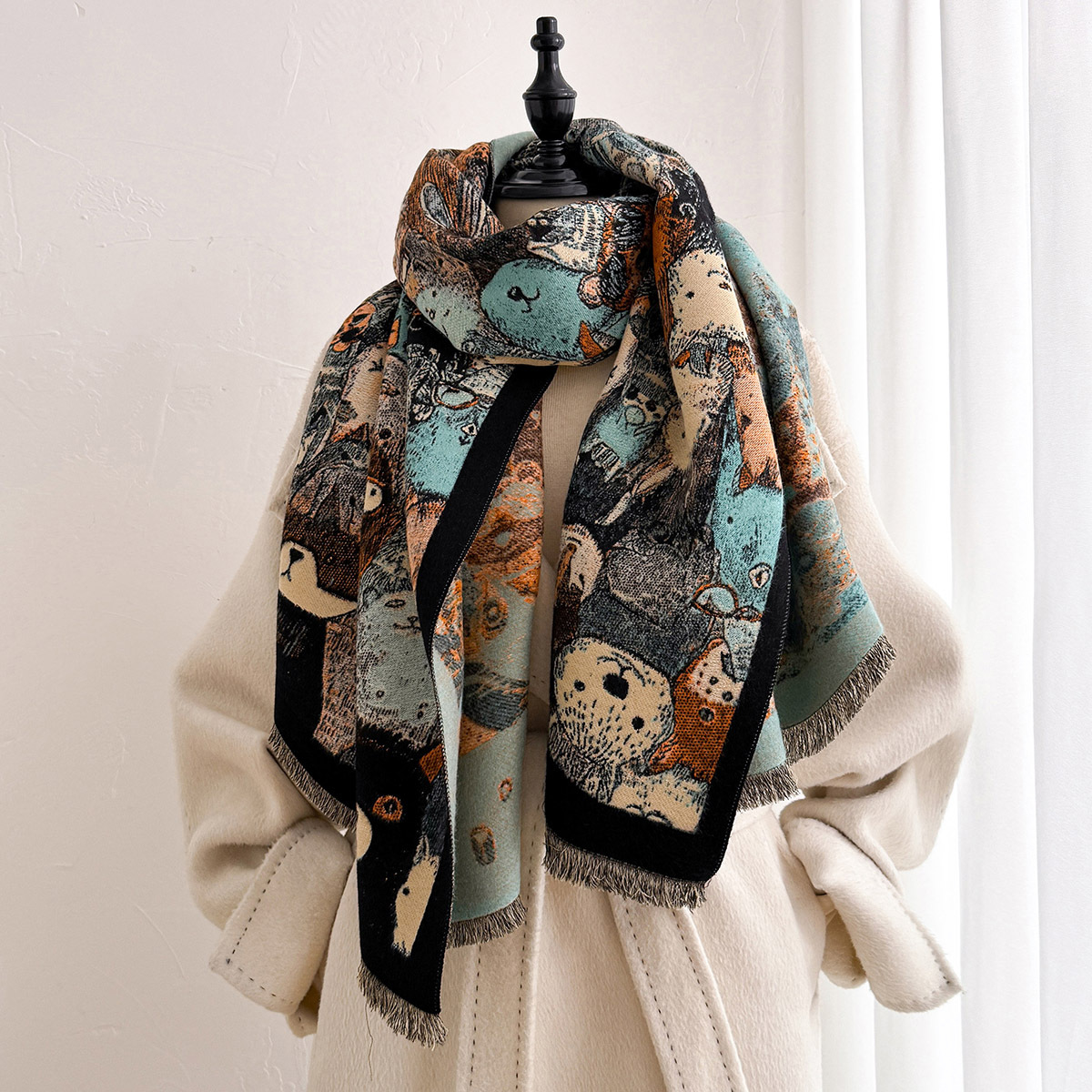Damski szalik z imitacji kaszm – Pashmina Wrap Large recenzja i cena